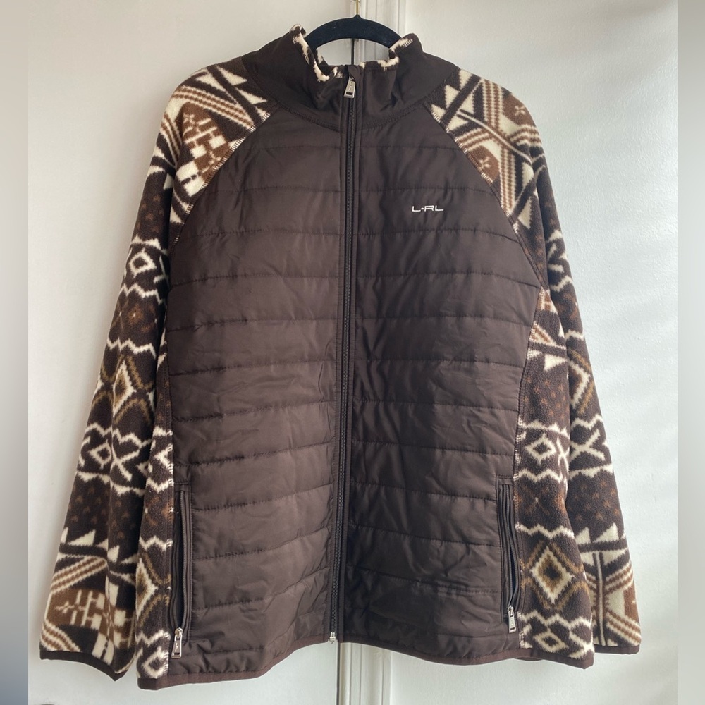 Ralph Lauren Aztec Fleece Western fleece zip up jacket 3X